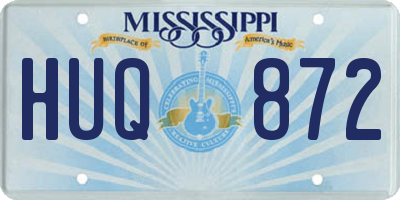 MS license plate HUQ872