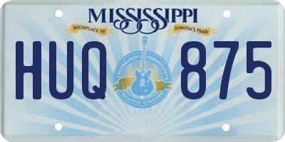 MS license plate HUQ875