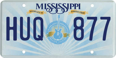 MS license plate HUQ877