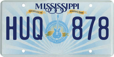 MS license plate HUQ878