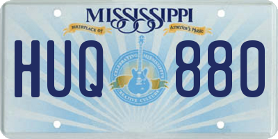 MS license plate HUQ880