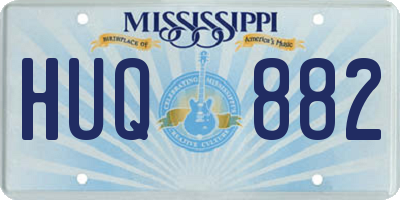 MS license plate HUQ882
