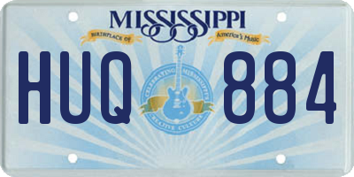 MS license plate HUQ884