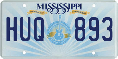MS license plate HUQ893