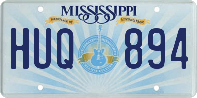 MS license plate HUQ894