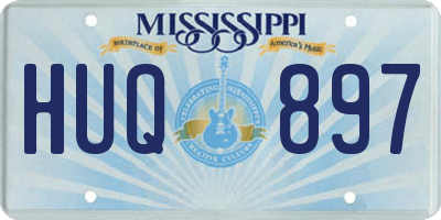 MS license plate HUQ897