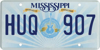 MS license plate HUQ907