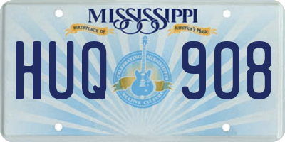 MS license plate HUQ908