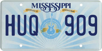 MS license plate HUQ909