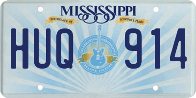 MS license plate HUQ914