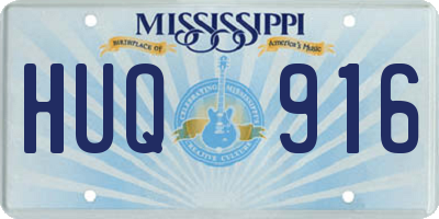 MS license plate HUQ916