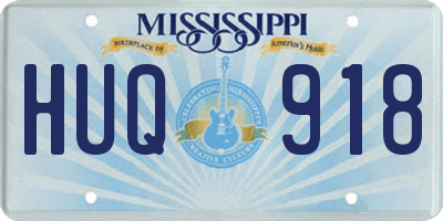 MS license plate HUQ918