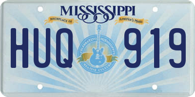 MS license plate HUQ919