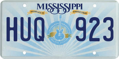 MS license plate HUQ923