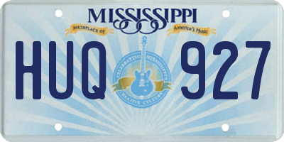 MS license plate HUQ927