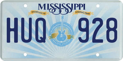 MS license plate HUQ928