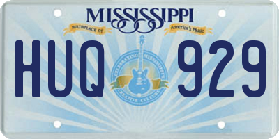 MS license plate HUQ929