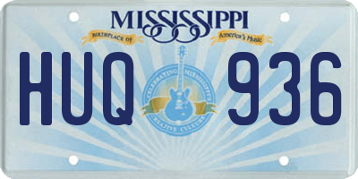 MS license plate HUQ936