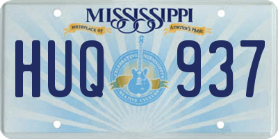 MS license plate HUQ937