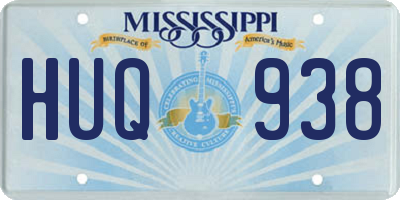 MS license plate HUQ938