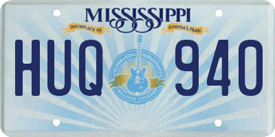 MS license plate HUQ940