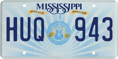 MS license plate HUQ943