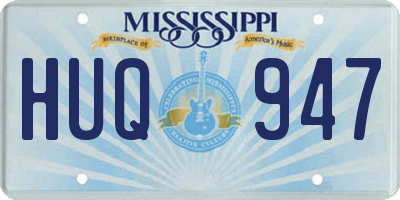 MS license plate HUQ947