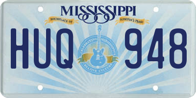 MS license plate HUQ948
