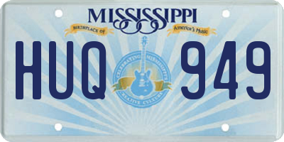 MS license plate HUQ949