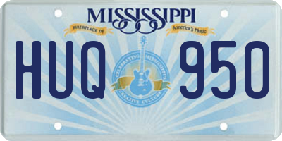 MS license plate HUQ950