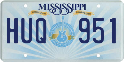 MS license plate HUQ951