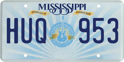 MS license plate HUQ953