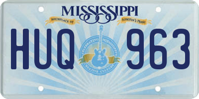 MS license plate HUQ963