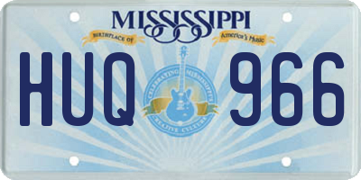 MS license plate HUQ966