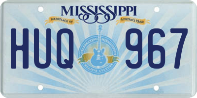 MS license plate HUQ967