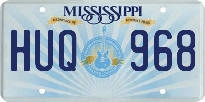 MS license plate HUQ968