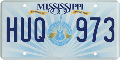 MS license plate HUQ973