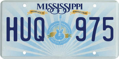 MS license plate HUQ975