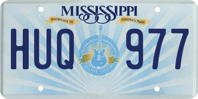 MS license plate HUQ977
