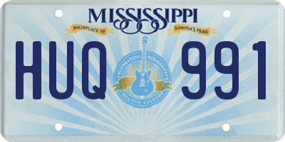 MS license plate HUQ991