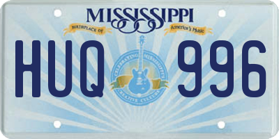 MS license plate HUQ996