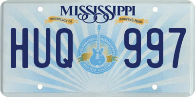 MS license plate HUQ997