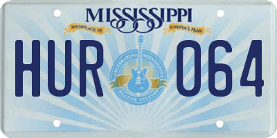 MS license plate HUR064