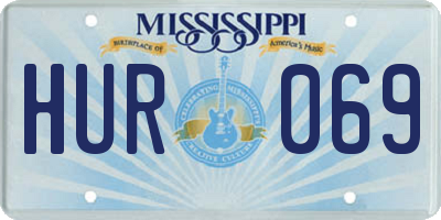 MS license plate HUR069