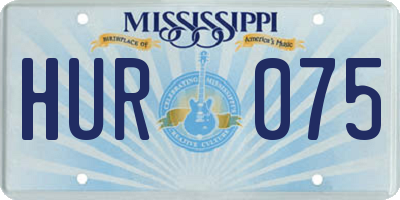 MS license plate HUR075