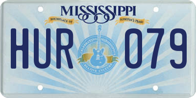 MS license plate HUR079