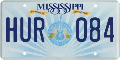 MS license plate HUR084
