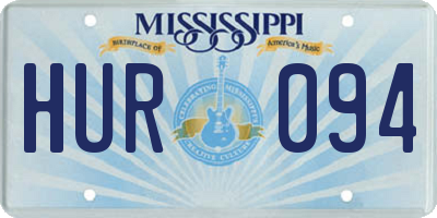 MS license plate HUR094