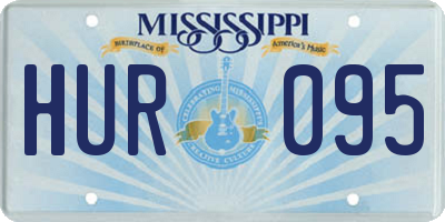 MS license plate HUR095