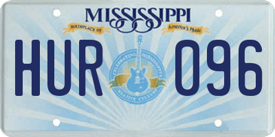 MS license plate HUR096